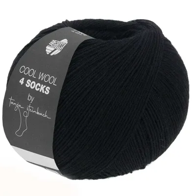 Produktbild von Lana Grossa - Cool Wool 4 Socks Uni 7706 schwarz