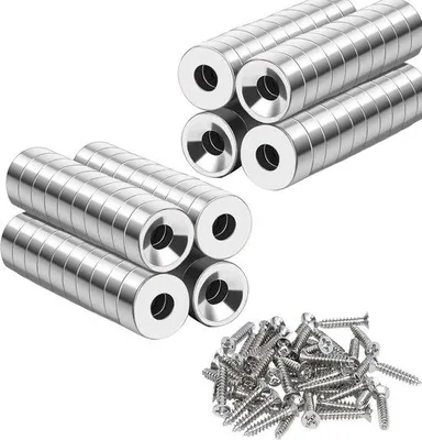 Obrázok produktu pre Silné neodymové guľaté magnety 10 x 3 mm M3 na chladničku