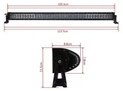 Produktbild von 105 cm 240 W Leistungsstarker 4D Epistar LED-Lichtbalken / Dioden-Scheinwerfer, 12V/24V, 14400 Lumen
