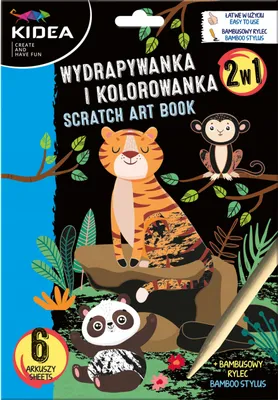 Immagine prodotto di Lavagna e libro da colorare 2in1 Animali Kidea