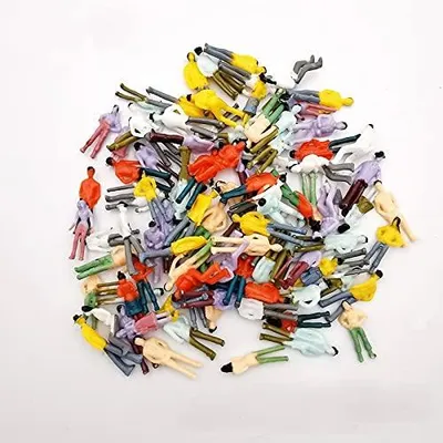 100 Stück 1:100 Miniaturfiguren, handbemalt, für Modellbau