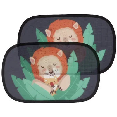 Produktbild von Titaniumbaby Sunshade "Löwenherz" (2 Stück) Sonnenschutz für Autofenster, UV-Schutz, mit Saugnapfbefestigung