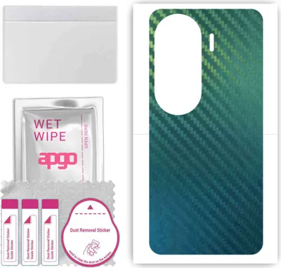 Produktbild von apgo Rückseite Schutzfolie, Skin, kompatibel mit Honor 90 Lite, Hinten Displayschutzfolie aus Vinylfolie, kratzfest, einfache Montage - Kohlenstoff-Chamäleon CAKA1