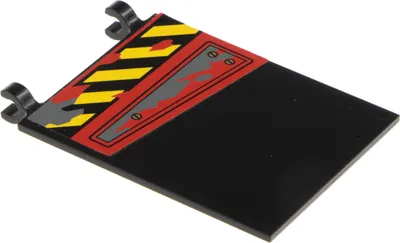 Produktbild von 1x Lego Fahne 6x5 schwarz Flagge Banner Sticker Ninjago rechts 70750 2525pb009R