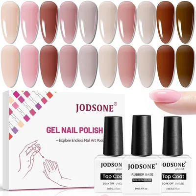 Produktbild von 10 Farben, 3-in-1 Gel-System für Nagelmodellage