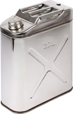 Productafbeelding van Berger & Schröter | 20 roestvrijstalen kannen, brandstofkannen, brandstofcontainers, UN-gekeurd voor brandbare vloeistoffen, benzine, olie, diesel, brandstof