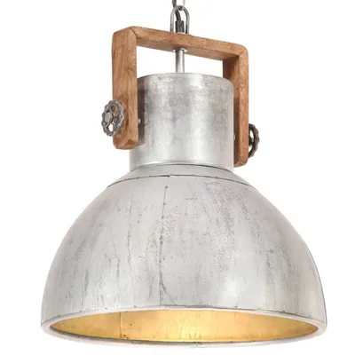 Immagine prodotto di vidaXL Lampada a sospensione stile industriale 25 W argento rotonda 40 cm E27