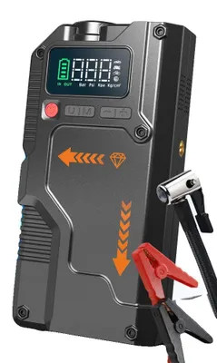 Produktbild von Auto-Starthilfe, 10000mAh Kapazität, 1000A Spitzenstrom, Schwarz