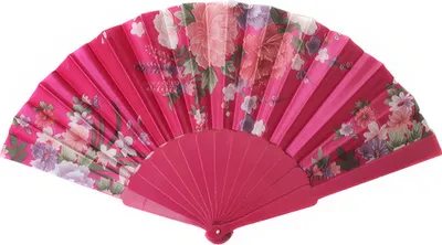 Produktbild von Fächer Handfächer Lichteffekte eleganten Farbton Motive (himbeerrot)