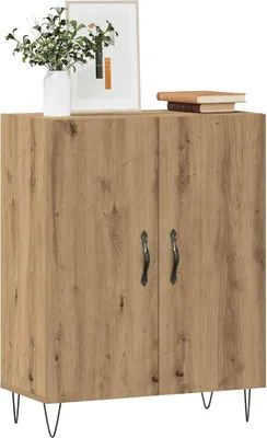Image de vidaXL Sideboard Chêne Artisan 69,5x34x90 cm Bois composite