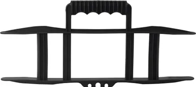 A black plastic cable organizer with a handle.