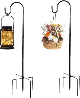 Productafbeelding van Herdershaken voor Tuin - 120 cm Lantaarnhouders en Decoratieve Haken