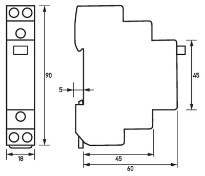 Productafbeelding van Doepke stroomschakelaar RS 230-100, 230V AC/16A