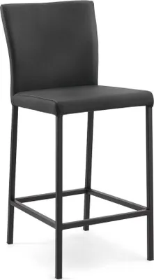 Produktbild von Edler Design Tresenhocker Daimo 2 KM  Gestell schwarz  Kunstleder dunkelgrau