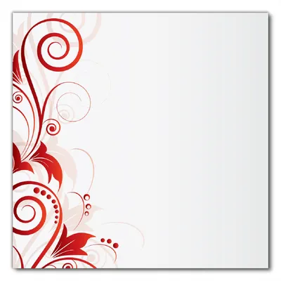 Produktbild von Wallario selbstklebende Möbelfolie/ Tischdecke für Innen und Außen, Größe: 70 x 70 cm - Abstrakte rote Blumenschnörkel