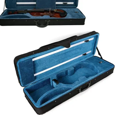 Produktbild von 4/4 Geigenkoffer Violinenkoffer Geigenkasten Violinekasten mit Rucksackriemen Geige Koffer Violine Case für Geige/Violine mit 2 Verstellbar Gurt
