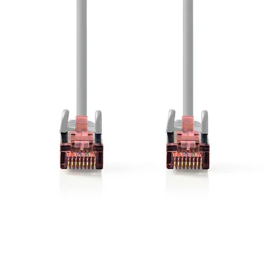 Produktbild von Nedis CAT6-Netzwerkkabel - RJ45 Stecker - RJ45 Stecker - S/FTP - 5.00 m - Rund - LSZH - Grau - Label