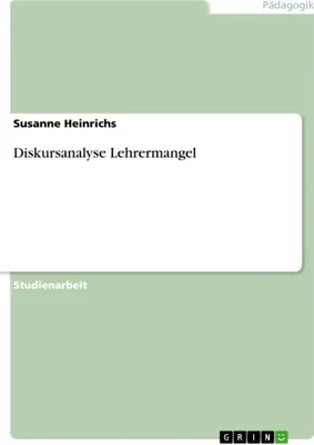 Produktbild von Diskursanalyse Lehrermangel