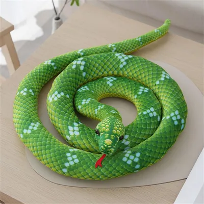 Image de Peluche serpent, 210 cm, vert