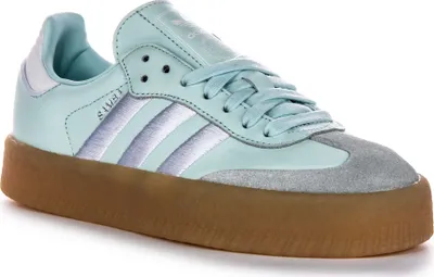 Produktbild von Adidas Platform 3 Stripes Retro Cont Damen Ledersneaker in Blau – 5 UK - 38 EU - 6.5 US / Blue