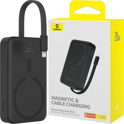 Immagine prodotto di Powerbank Baseus Magnetic Mini 10000Mah, Lightning 20W Magsafe (nero)
