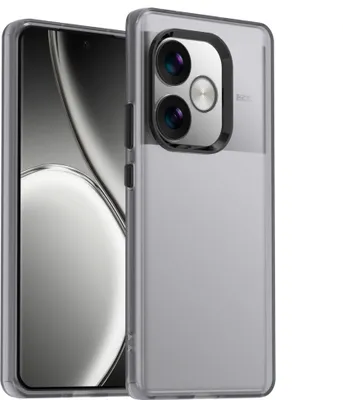 Produktbild von Handyhülle für Realme GT Neo 6 Schlank Durchscheinend Matt Stoßfest Schutzhülle Schwarz