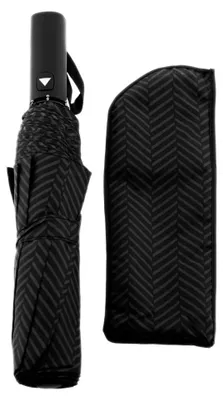 Image de Parapluie de poche télescopique, ø 100 cm - Parapluie avec poignée en plastique anthracite