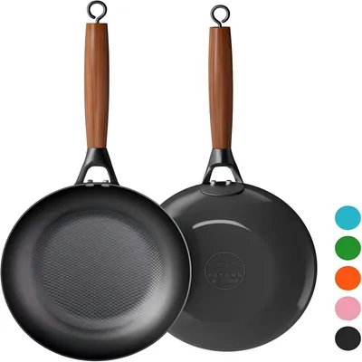 Gietijzeren braadpan 24 cm, voorgekruid, antiaanbaklaag, inductie/oven