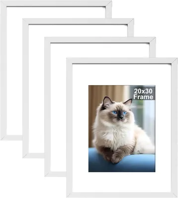 Produktbild von Bilderrahmen 20x30 cm, 4 Stück, weiß, für Poster