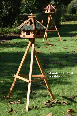 Productafbeelding van Vogelhuis, zeshoekig, met bitumen dak, 51 x 45 x 37 cm, geschikt voor tuin en buiten