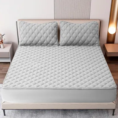 Zdjęcie produktu dla Wodoodporna ochrona na materac, 90/180 x 200 cm, jasnoszary