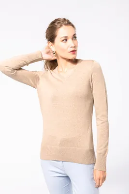 Image de Kariban Pull-over pour femme avec col en V