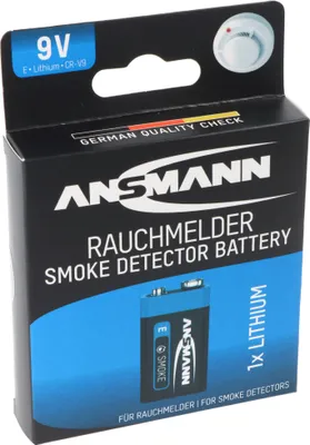 Produktbild von Lithium Batterie für Rauchmelder 9V E-Block speziell für Rauchwarnmelder