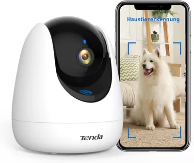 Produktbild von Tenda 2K Überwachungskamera Innen CP3pro, 360 Grad Hundekamera, 2-Wege-Audio