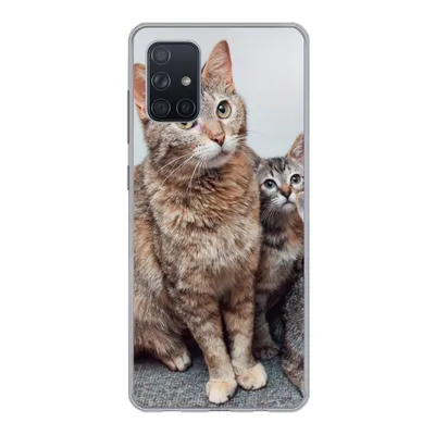 Produktbild von MuchoWow® Handyhülle Schutzhülle Hülle für Samsung Galaxy A51 5G Katze - Kätzchen - Fell Silikon Softcase Handy Hülle - Abbildung