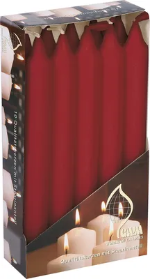 Produktbild von GALA WORLD OF CANDLES GAL Tafelkerzen 27124992016 10er Rot027124992016