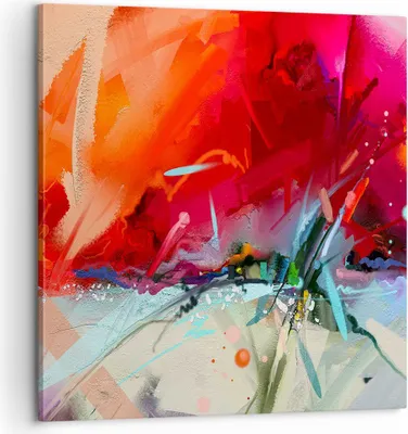 Produktbild von Bild auf Leinwand - Leinwandbild - Abstraktion modern - 60x60cm - Wand Bild - Wanddeko - Wandbilder - Leinwanddruck - Bilder - Kunstdruck - Wanddekoration - Leinwand bilder - Wandkunst - AC60x60-4036