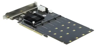 Obrázok produktu pre DeLOCK 90409, Pcie, M.2, PCIe 3.0, Čierna, Aktívny, 1 ventilátor/ventilátory