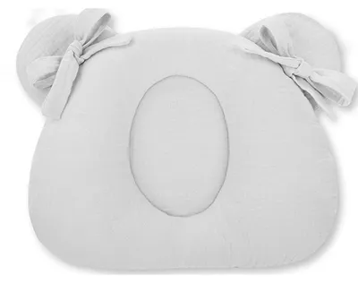 Produktbild von Babykissen Baby Soft Pillow Baby Kissen Lagerungskissen Muslin 25x30 Grau Sleepee