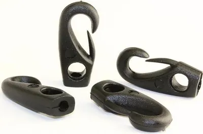 Immagine prodotto di Gancio, moschettone con occhiello, gancio per corda, 6 mm, nero