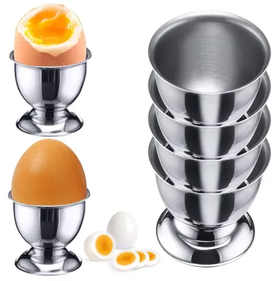 Image de Set de 6 coquetiers - Coquetiers stables et empilables pour le petit déjeuner