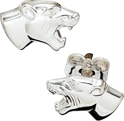 Produktbild von Ohrstecker Stecker Ohrschmuck Großkatze Raubkatze 925 Silber Herren
