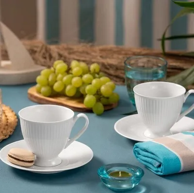 Produktbild von Chodzież Dalia Kaffeeservice 12-teilig für 6 Personen Weiß