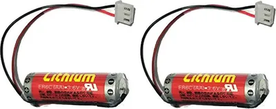 Produktbild von 2er Pack MAXELL ER6C AA 3.6V SPS Batterie für Mitsubishi F2-40BL FX2N / 1N Mit Stecker