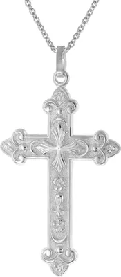 trendor 41388 Herren-Kette mit orthodoxem Kreuz Anhänger 45 mm 925 Silber 1
