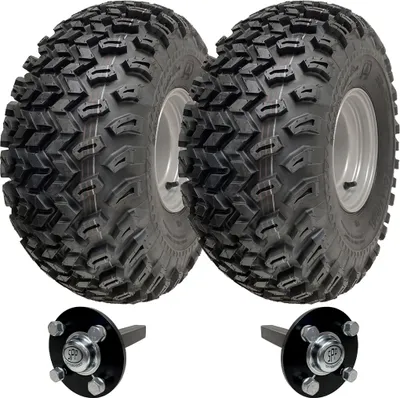Zdjęcie produktu dla 22x11.00-8 Zestaw do przyczep ATV Koła użytkowe Obręcze 35x35 Piasta i zwrotnica 750 kg