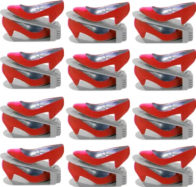 Produktbild von WENKO SCHUHHALTER SCHUHSTAPLER SCHUHREGAL SCHUHSCHRANK - 12 Stück