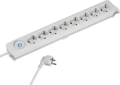 Produktbild von ViVanco™37651, 1,4 m, Drinnen, Typ F, Type F (CEE 7/4), Weiß, 8 AC-Ausgänge