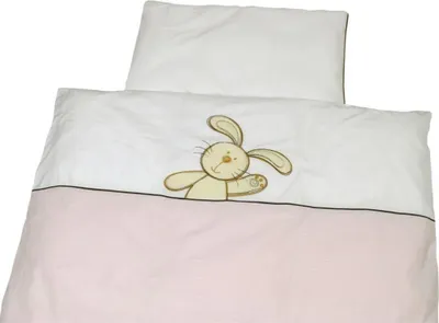 Produktbild von Be Be's Collection 338-52 Bettwäsche Hasi, rosa, 80x80cm und 35x40cm