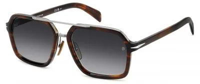 Zdjęcie produktu dla Okulary przeciwsłoneczne męskie David Beckham DB 7128/S w kolorze brązowym z rutenem 58/18/150